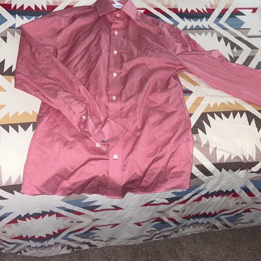 Men's Pink Button-Up Shirt